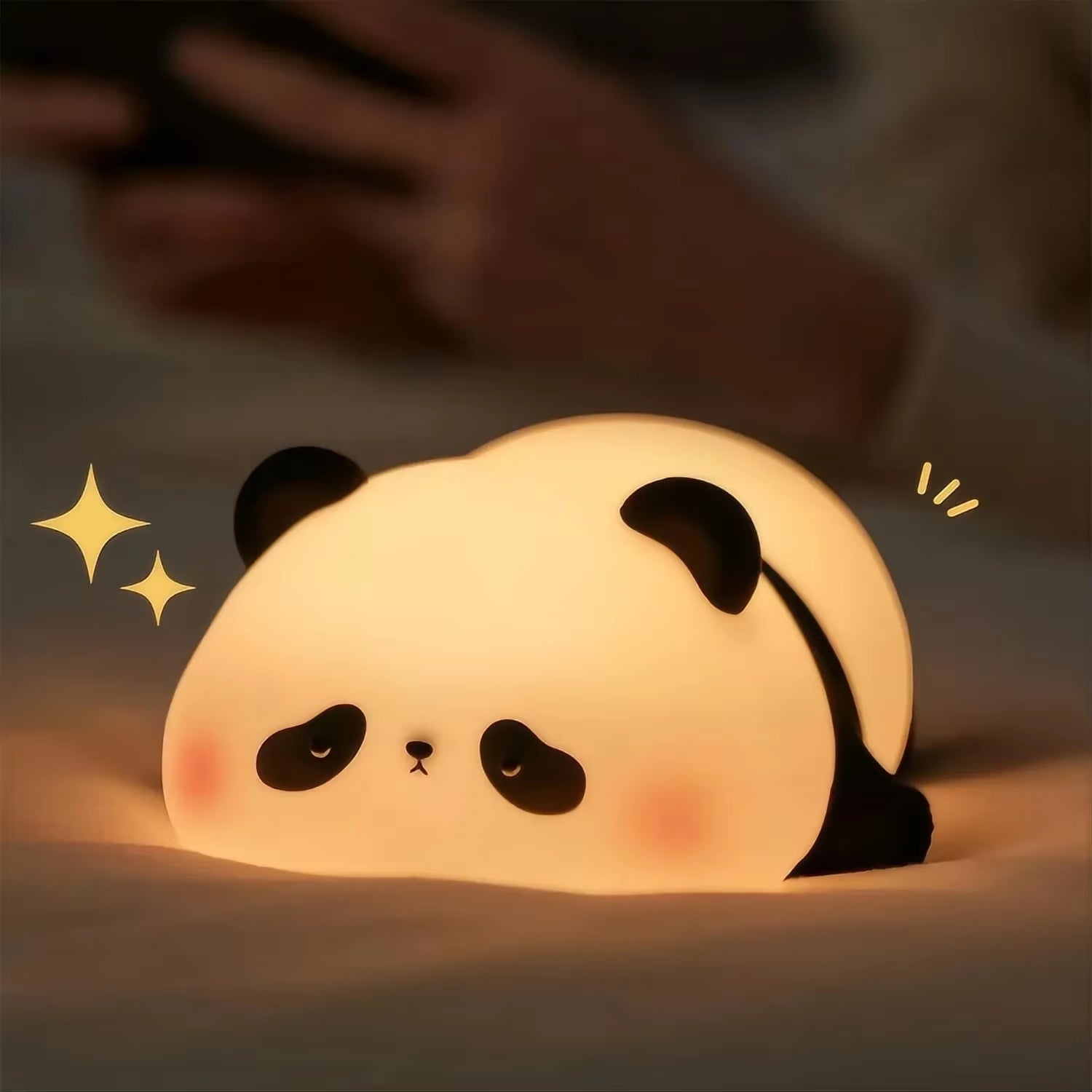 LED Night Light Cute Panda Sheep Rabbit Touch Silicone Nightlights USB Rechargeable for Bedroom Decoration Kids Birthday Gift