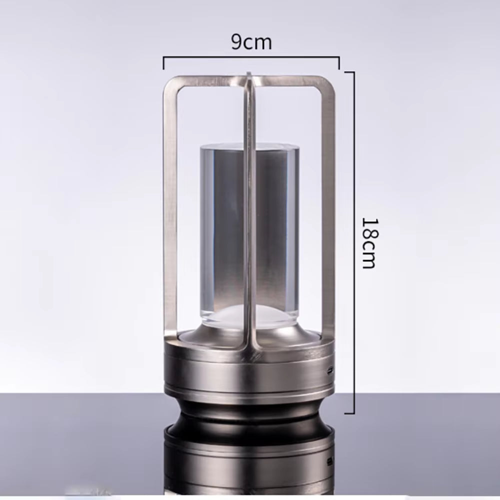 LED Crystal Table Lamp Plastic Rechargeable Touch Night Lamp Bedroom Bedside Table Lamp Restaurant Decorative Lamp