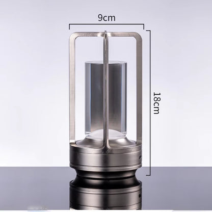 LED Crystal Table Lamp Plastic Rechargeable Touch Night Lamp Bedroom Bedside Table Lamp Restaurant Decorative Lamp