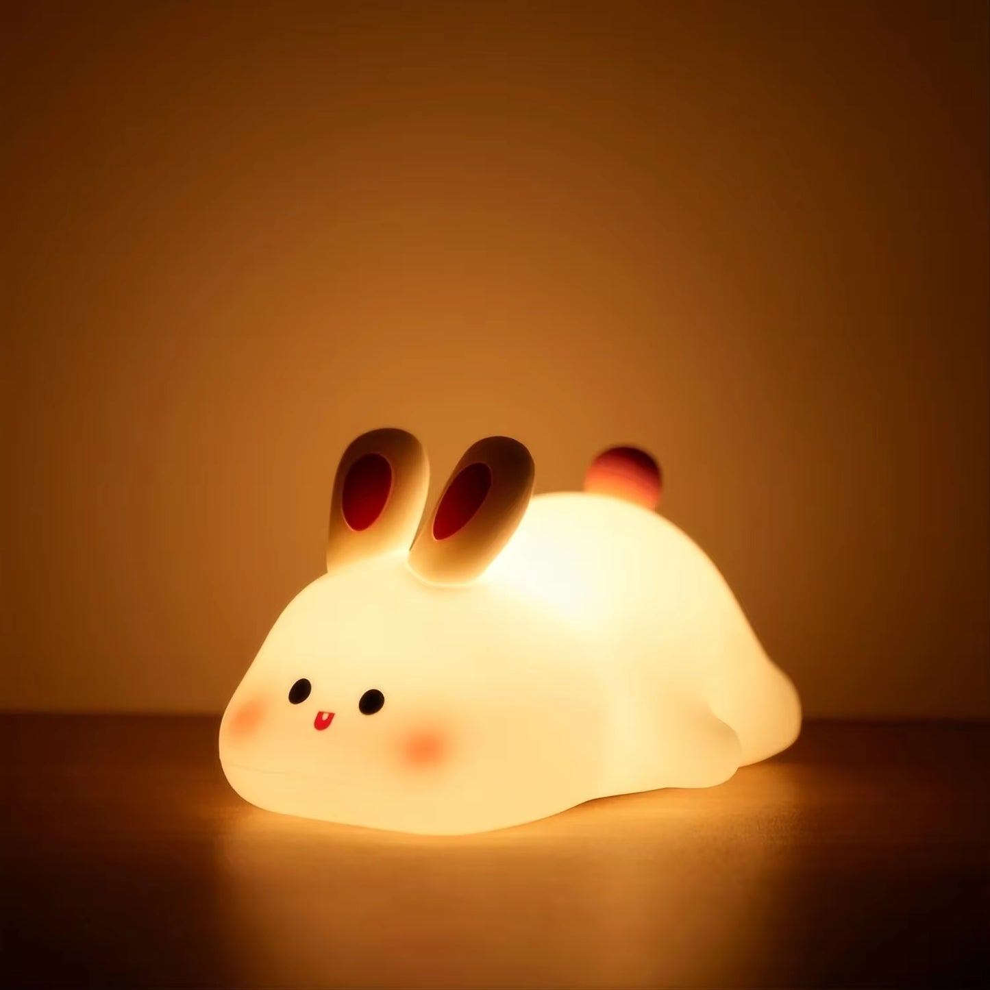 LED Night Light Cute Panda Sheep Rabbit Touch Silicone Nightlights USB Rechargeable for Bedroom Decoration Kids Birthday Gift