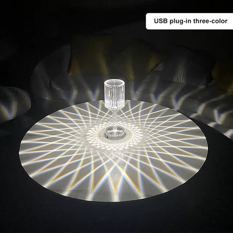 Crystal Table Lamp Touch Remote Control Night Lamp Rechargeable Bedside Lamp Night Lights Acrylic Home Decor Lighti Decoration