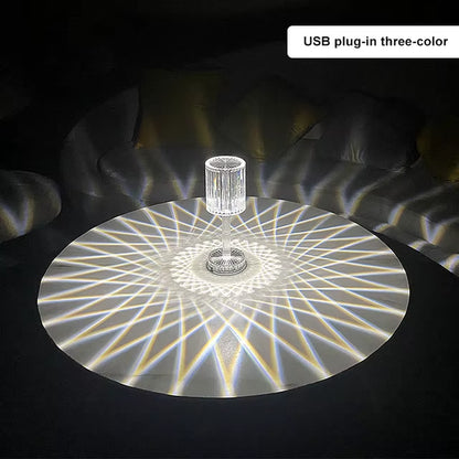 Crystal Table Lamp Touch Remote Control Night Lamp Rechargeable Bedside Lamp Night Lights Acrylic Home Decor Lighti Decoration