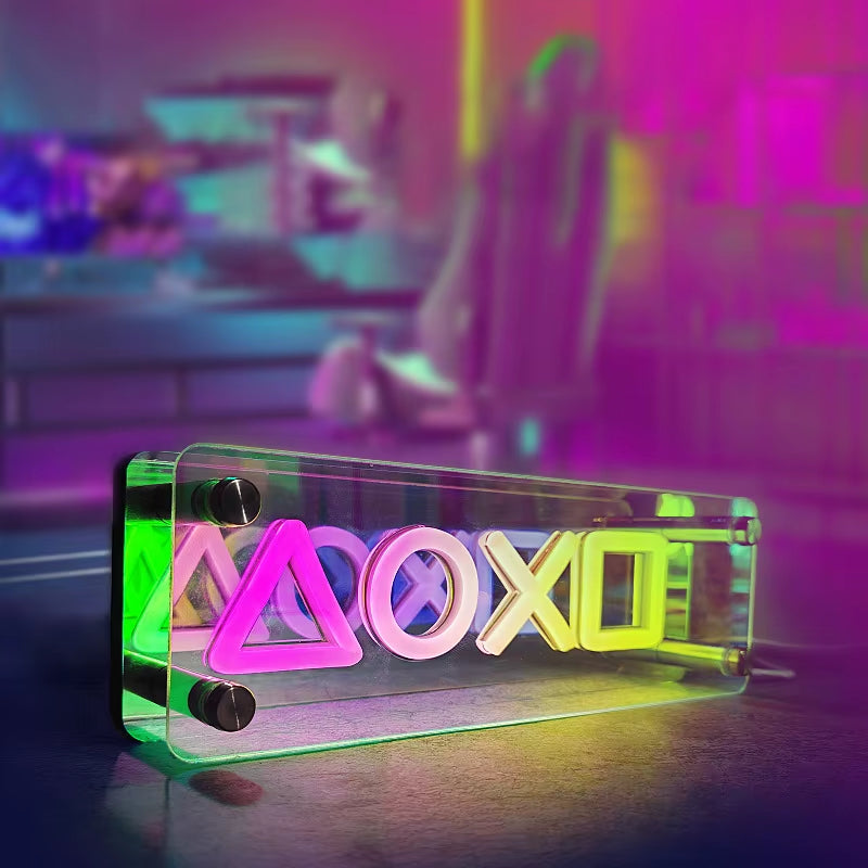 Neon Signs Lights, 3D LED Table Lamp, Colorful Thousand Layer Mirror Atmosphere Lighting,For E-Sport,Bedroom,Birthday,Party Deco