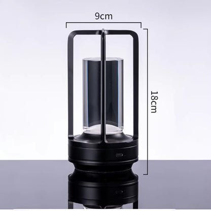 LED Crystal Table Lamp Plastic Rechargeable Touch Night Lamp Bedroom Bedside Table Lamp Restaurant Decorative Lamp