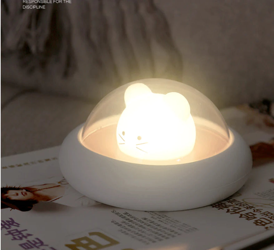 USB Bedside Lamp with LED Night Light for Smart Homes