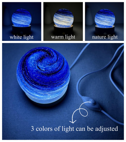 Custom Planet Night Light, Milky Way Night Lamp, Galaxy Desk Lamp, Space Ball Lighting, Astronomy Christmas Gift, Nebula Sphere Bedside Lamp